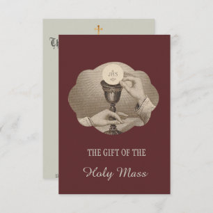 Sacred Heart Catholic Mass Memorial Offering Invitation