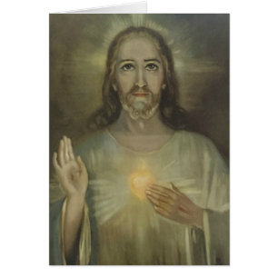 Sacred Heart Catholic Mass Offering Card