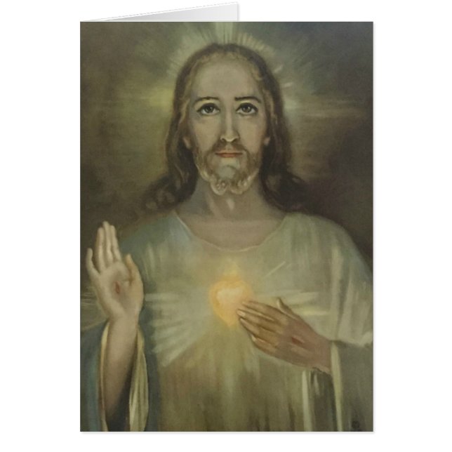 Sacred Heart Catholic Mass Offering Card (Front)