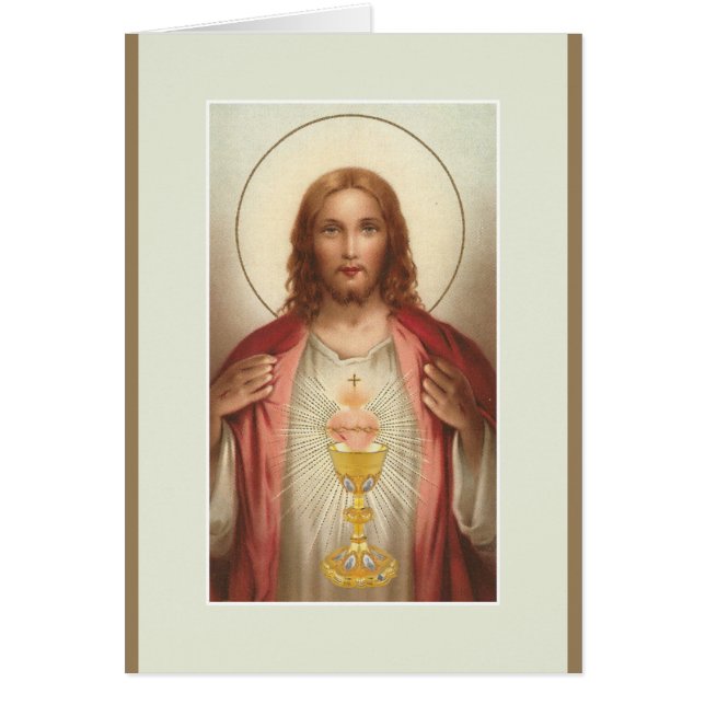 Sacred Heart Catholic Mass Offering Card (Front)