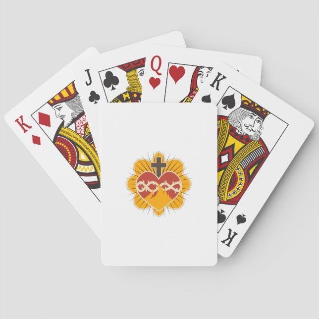 Sacred Heart Catholic Playing Cards (Back)