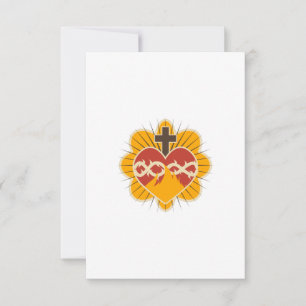 Sacred Heart Catholic Thank You Card