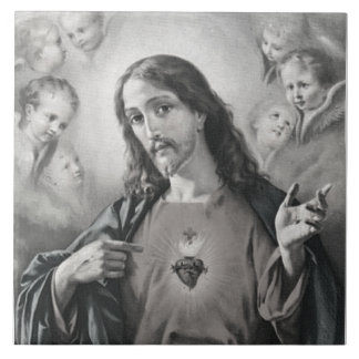 Sacred Heart Ceramic Tile