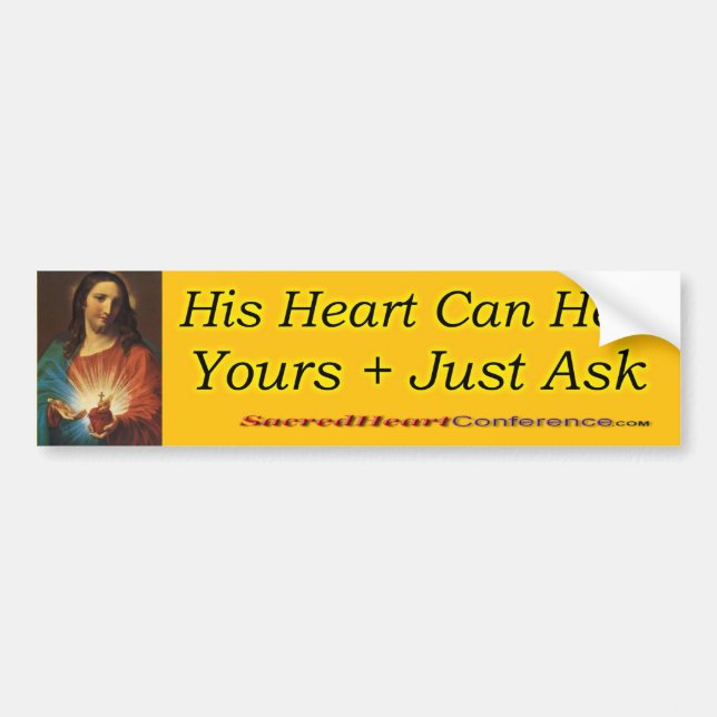 Sacred Heart d3 Bumper Sticker (Front)