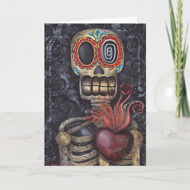 Sacred Heart Day of the Dead Card (Front)