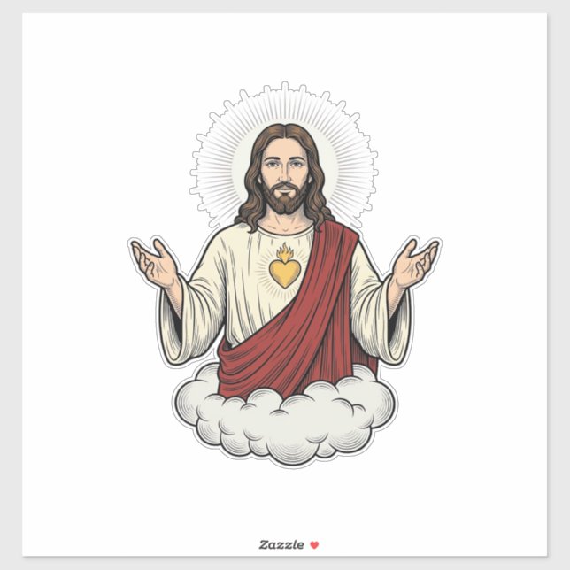 Sacred Heart Devotional Vintage Engraving Design_1 (Sheet)