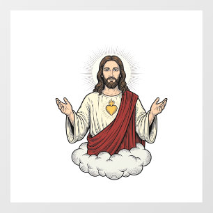 Sacred Heart Devotional Vintage Engraving Design_1