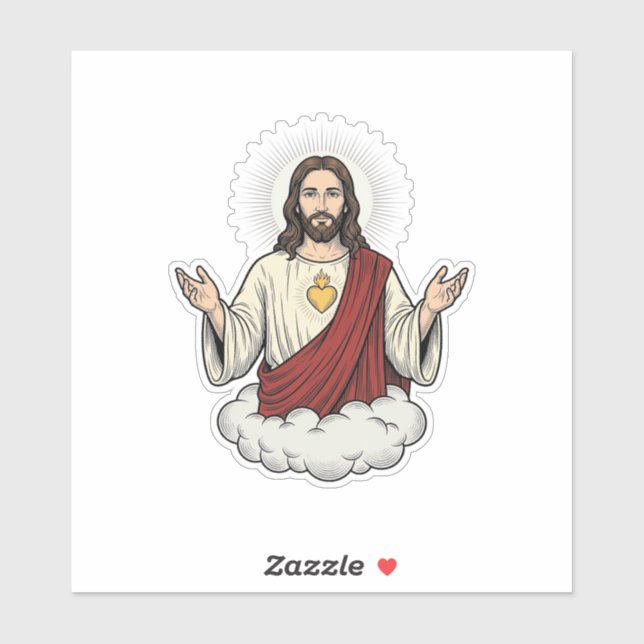Sacred Heart Devotional Vintage Engraving Design_1 (Sheet)
