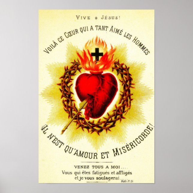 Sacred Heart French - Sacred Heart of Jesus Poster (Front)