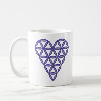 Sacred Heart - Heart of life, 3D/Blue. Coffee Mug