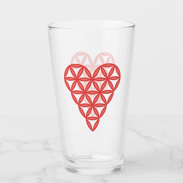  Sacred Heart - Heart of life, 3D/Red. Glass (Front)