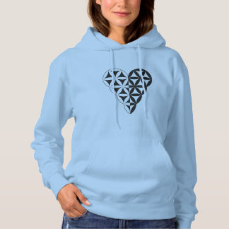 Sacred Heart - Heart of life, Dual-Wh/Bl. Hoodie