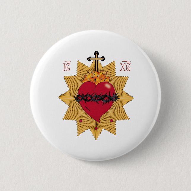 Sacred Heart I 6 Cm Round Badge (Front)