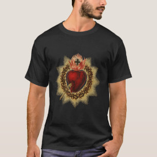 Sacred Heart In Crown Of Thorns T-Shirt