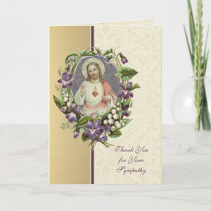 Sacred Heart Jesus Catholic Condolence Thank You