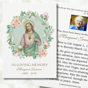 Sacred Heart Jesus Catholic Holy Funeral Memorial 