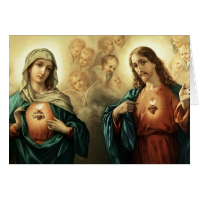 Sacred Heart Jesus Immaculate Mary Angels (Front Horizontal)