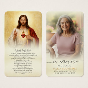 Sacred Heart Jesus Memorial Prayer Cards