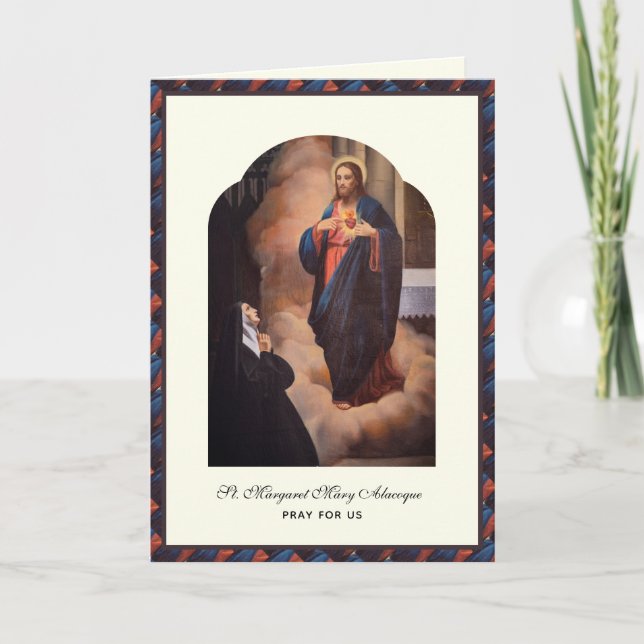 Sacred Heart Jesus St. Margaret Mary Religious  Card (Front)