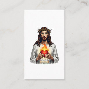 Sacred Heart Jesus Vintage Engraving Faith Shirt ( Business Card
