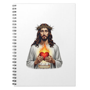 Sacred Heart Jesus Vintage Engraving Faith Shirt ( Notebook