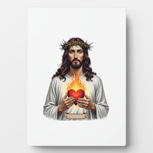 Sacred Heart Jesus Vintage Engraving Faith Shirt ( Plaque