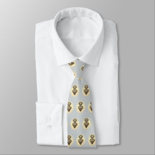 Sacred Heart Necktie Grey with Sacred Heart