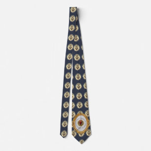 Sacred Heart Necktie Navy Blue with Sacred Heart