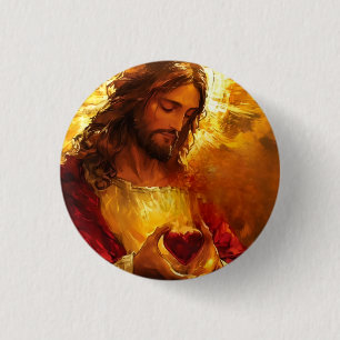 Sacred Heart of Jesus  3 Cm Round Badge