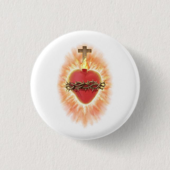 Sacred Heart of Jesus  3 Cm Round Badge (Front)