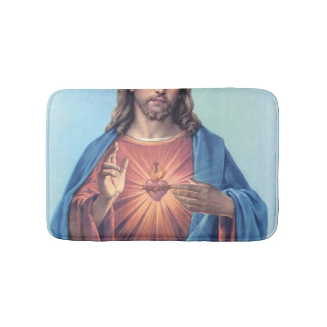 Sacred Heart Of Jesus Bath Mat (Front)