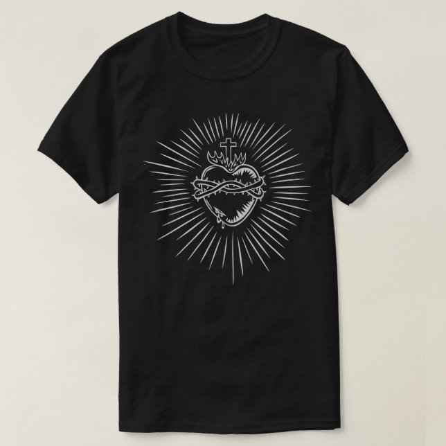 Sacred Heart Of Jesus Catholic  T-Shirt (Design Front)