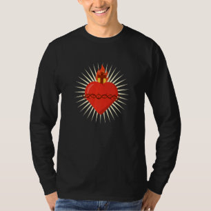 Sacred Heart Of Jesus Catholic Traditional Latin M T-Shirt