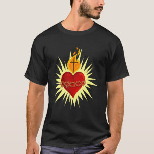Sacred Heart Of Jesus Catholic Traditional Latin M T-Shirt