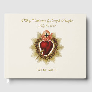 Sacred Heart of Jesus Catholic Wedding Guest Book