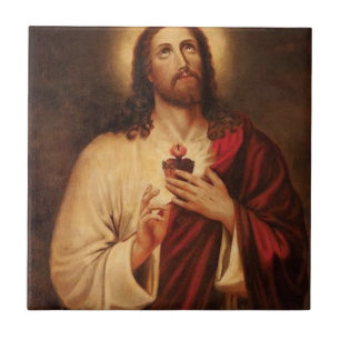 Sacred Heart Of Jesus Ceramic Tile