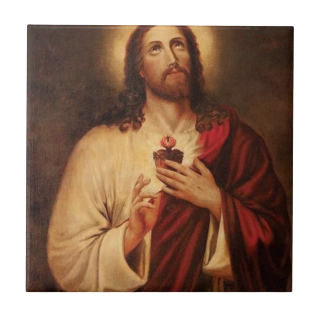 Sacred Heart Of Jesus Ceramic Tile (Front)
