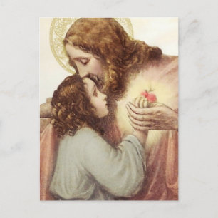 Sacred Heart of Jesus Child Religious Postcard