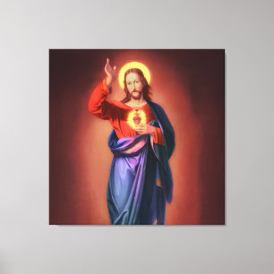 Sacred Heart of Jesus Christ Canvas Print