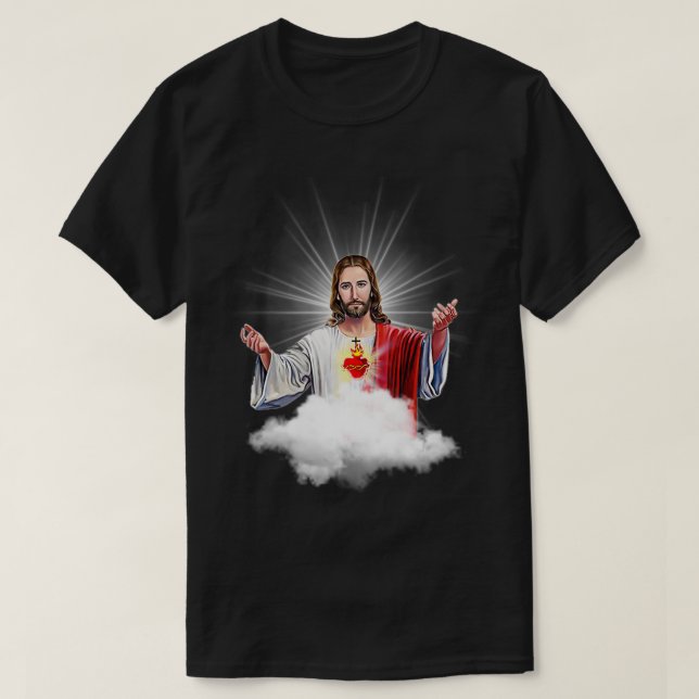 Sacred Heart of Jesus Christ Catholic Immaculate H T-Shirt (Design Front)