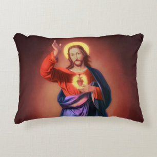 Sacred Heart of Jesus Christ Decorative Cushion