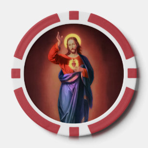 Sacred Heart of Jesus Christ Poker Chips