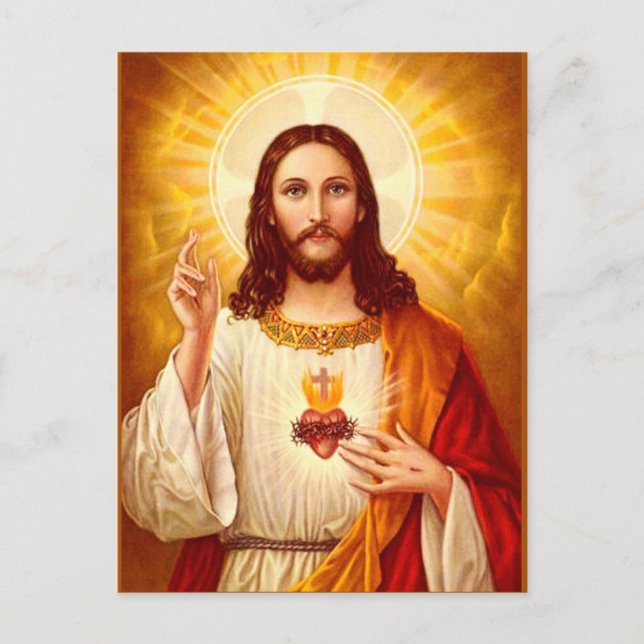 Sacred Heart of Jesus Christ Postcard (Front)