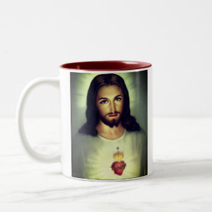 Sacred Heart of Jesus Confirmation Prayer Two-Tone Coffee Mug