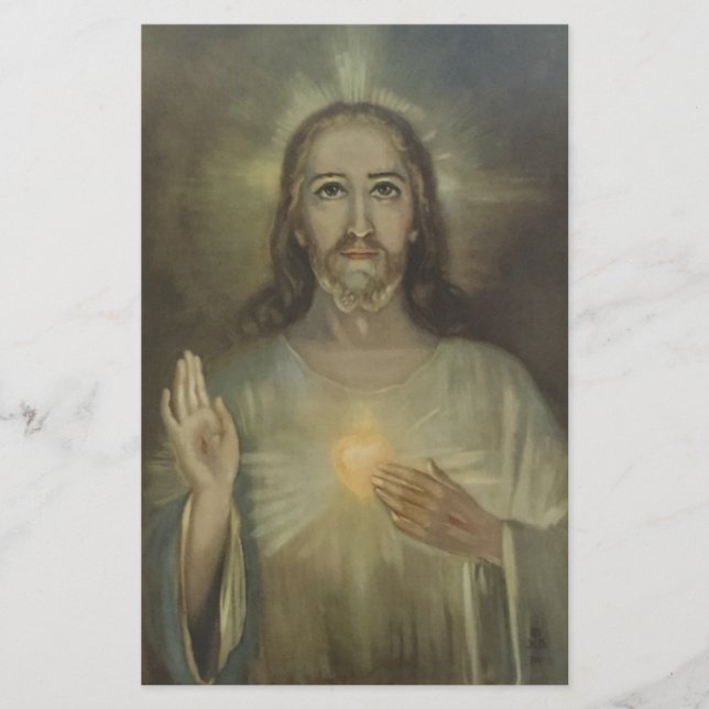 Sacred Heart of Jesus Enthronement Stationery (Front)