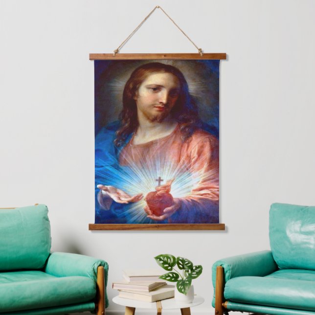 Sacred Heart of Jesus Hanging Tapestry (Living Room)