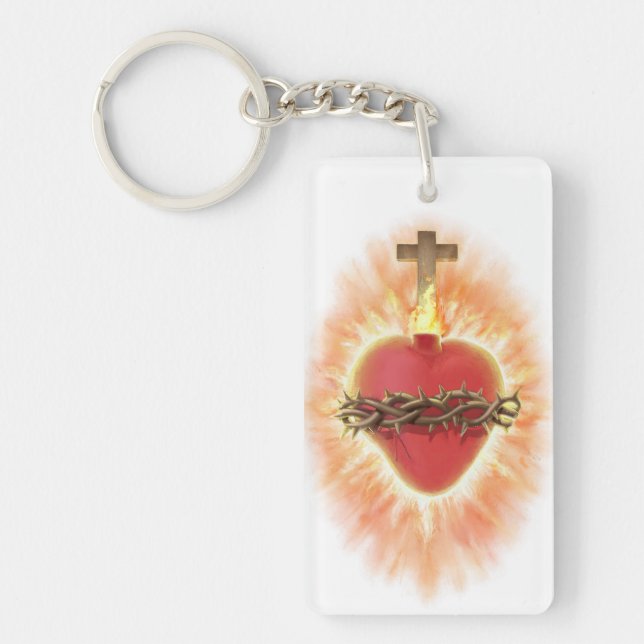 Sacred Heart of Jesus Holidays Key Ring (Front)