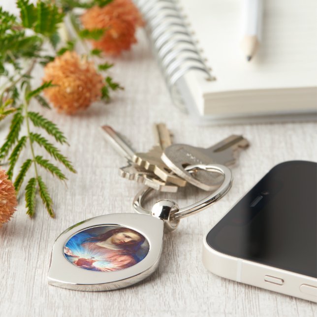 Sacred Heart of Jesus Key Ring (Side)
