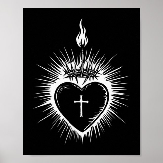 Sacred Heart Of Jesus Men Women Jesus Christ Chris Poster (Front)
