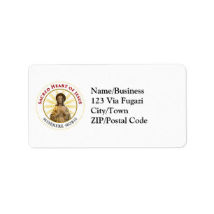 Sacred Heart of Jesus Miserere Nobis Label